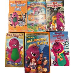 Barney The Purple Dinosaur VHS Collection Lot Of 6 Vintage 1990s VCR Tapes