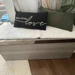 Unique - one of a kind - solid/heavy Mirrored Foot Stool / Coffee Table w storage