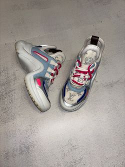 AUTHENTIC Louis Vuitton LV Archlight Sneaker - Light Blue / Hot Pink / Monogram (EU 36)
