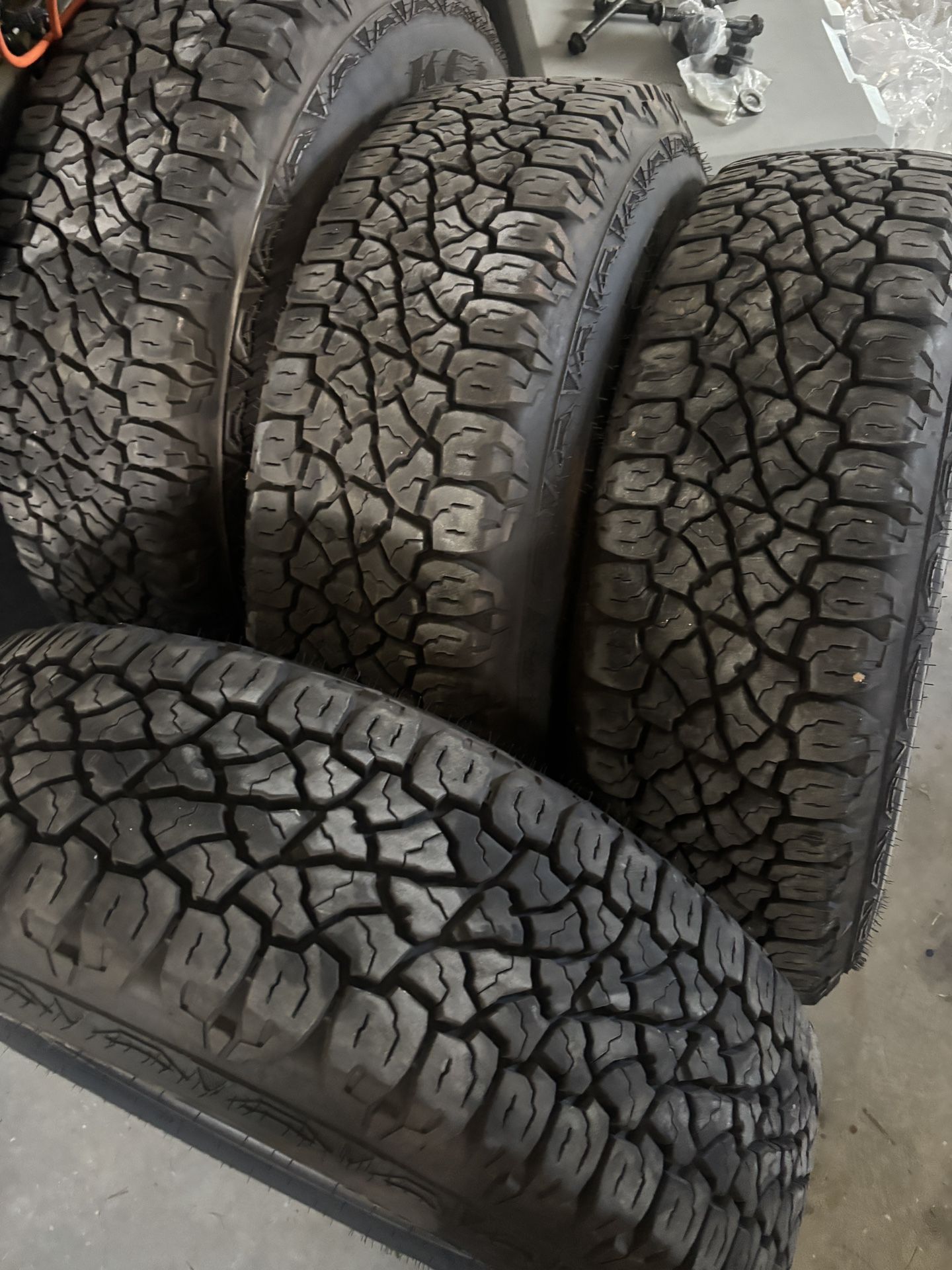 "GENTLY USED"" 245/75 R 17 AT TIRES & WHEELS