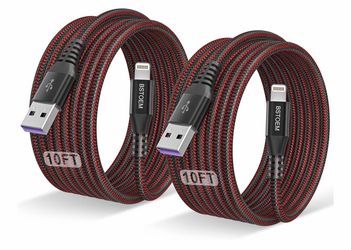 1pc iPhone Charger Cable 10 Ft,Long Lightning for Apple Charging Cord 10ft for iPhone 14/13/12/11 Pro/X/Xs Max/XR/8 Plus/7/6/5/SE,for IPad USB Charge 