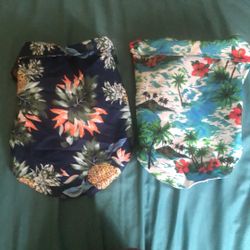 2 Small Dog Hawaiian Shirts 