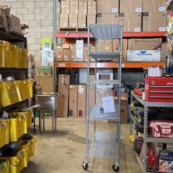 Rolling Wire Rack 5-tier Shelf 