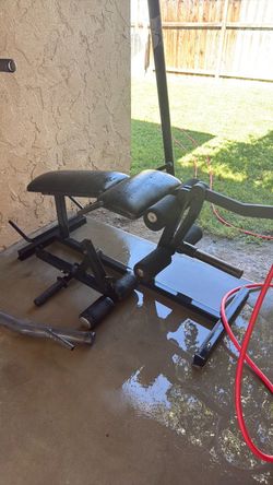 Adjustable Weight Bench with Leg Curl Attachment