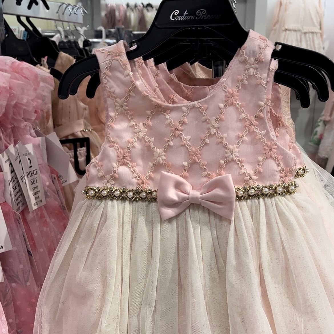 american princess dress pink Dress Up America Pink Princess Dress & Tiara Costume - Kids Girls