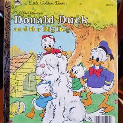 Little Golden Book #102-55 Disney's Donald Duck and the Big Dog