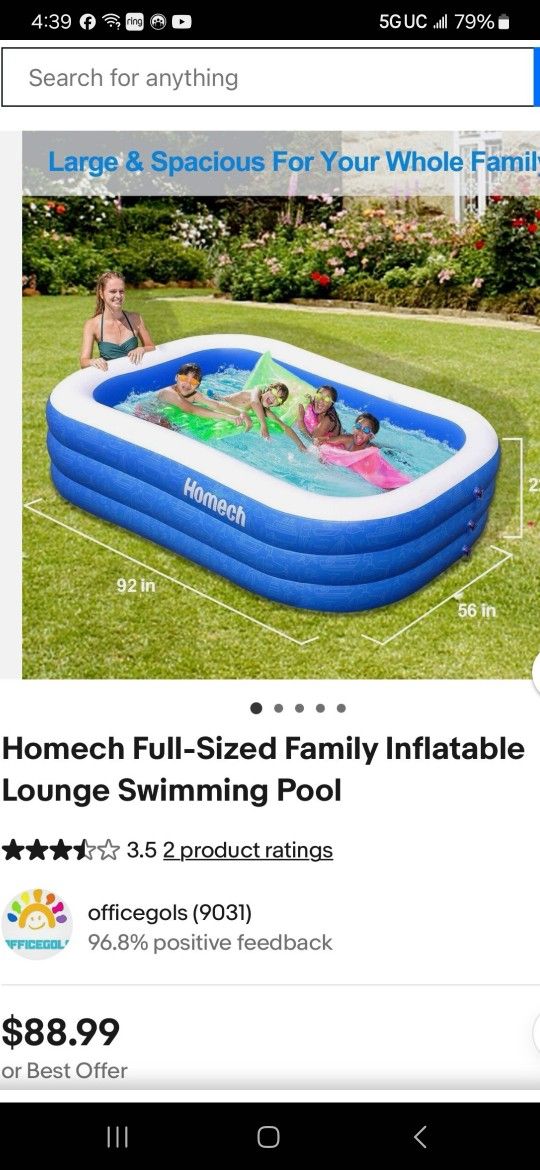 Pools New In The Box 60.00 Each