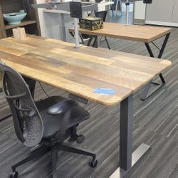 6' Electric Sit-Stand Rustic Desk