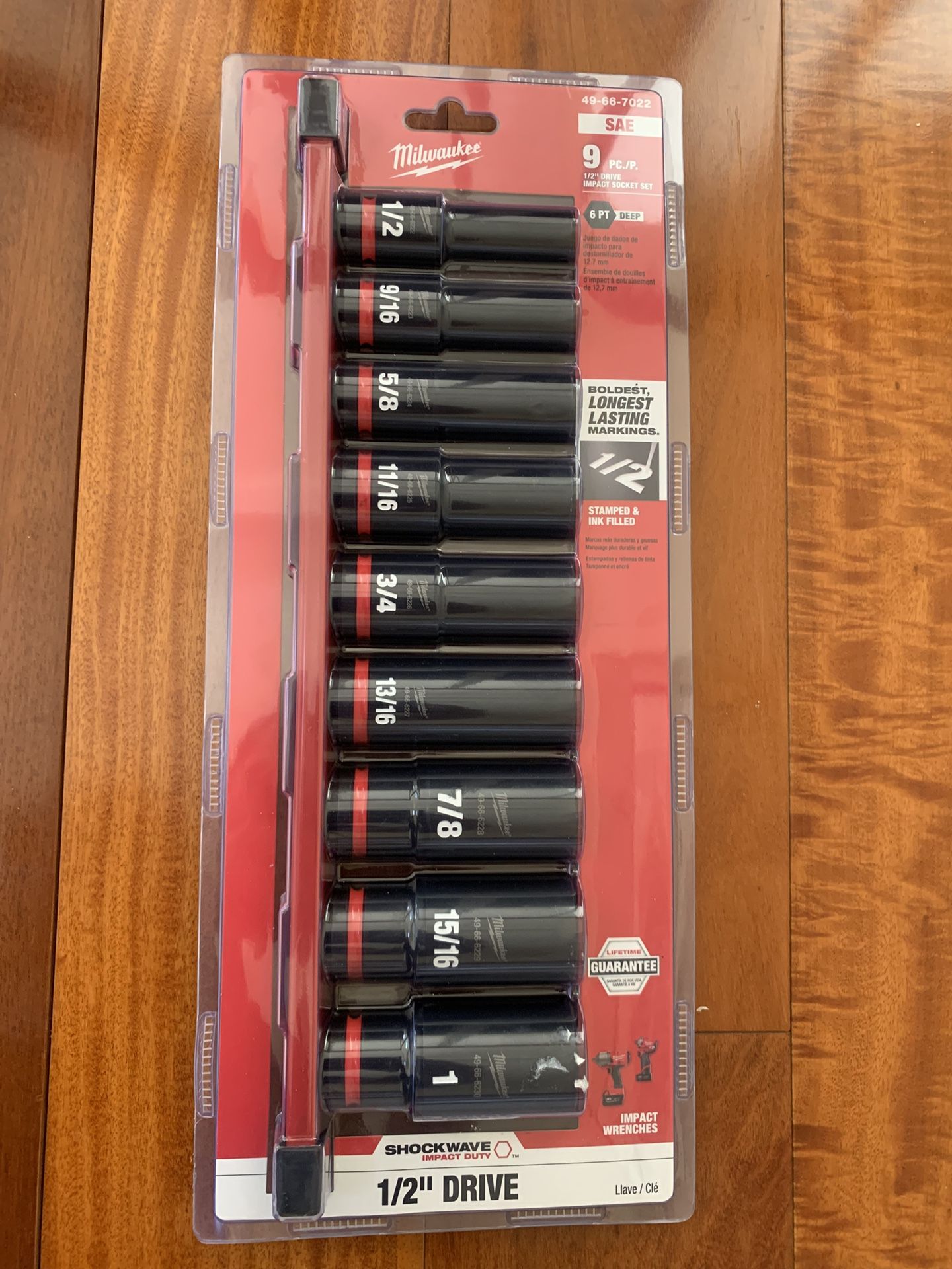 Milwaukee 1/2” Drive SAE Impact Socket Set