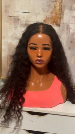 13x6 deep wave lace frontal human hair wig