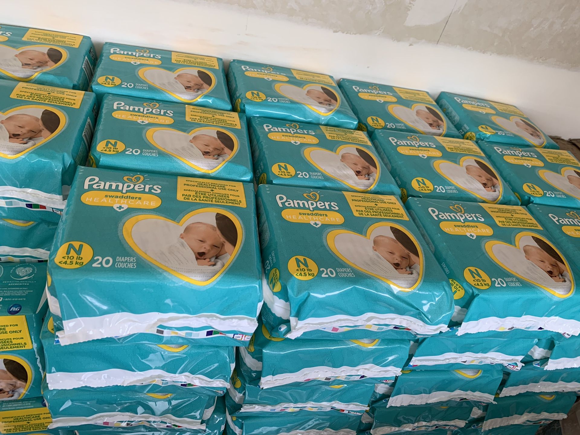 Pampers NEWBORN diapers 3 bags for $10