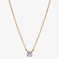 Pandora Era Lab-Grown Diamond Pendant Necklace 0.50 ct TW, 14k gold