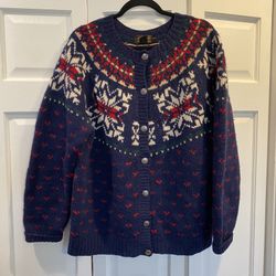 Women’s Size XL Eddie Bauer Button Up Sweater $25