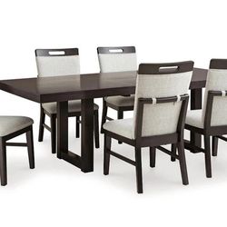 Fine Dining and Fine Prices: Neymorton Table w/ 6 Chairs