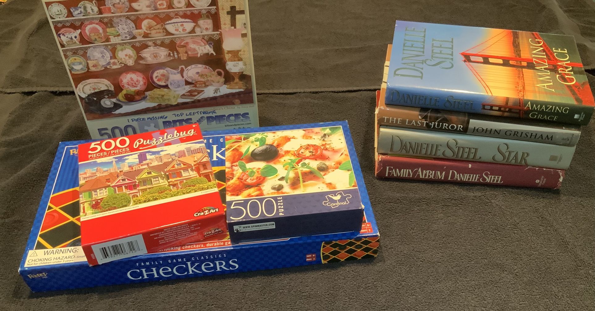 Puzzles, Books, Checkers