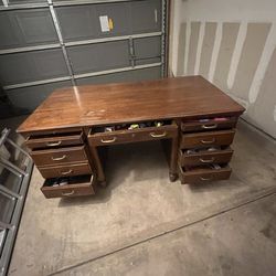 Leopold vintage mid century modern walnut desk!!