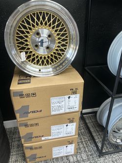 New 15x8 +25 4x100 AVID-1 Av18 Wheels $$800