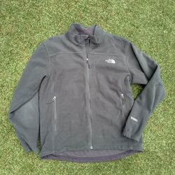 Forest Green North Face Jacket Fleece Size L
