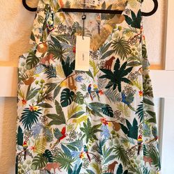 Molly Bracken | Tropical Bird Print Top | S