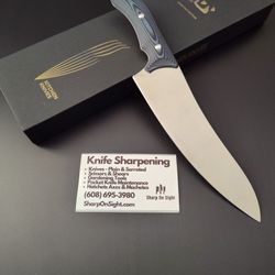 Xin 8" Chef's Knife - Blue G10 Handle Scales