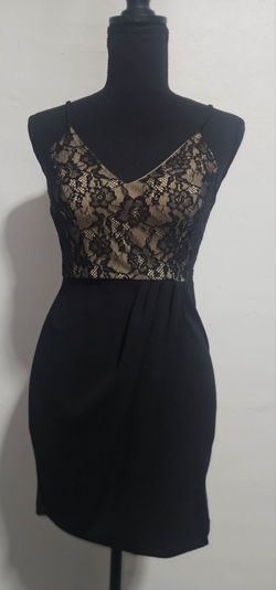 Black Lace Bodice Mini Dress size 1