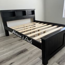 Queen Solid Wood Bed Frame $400