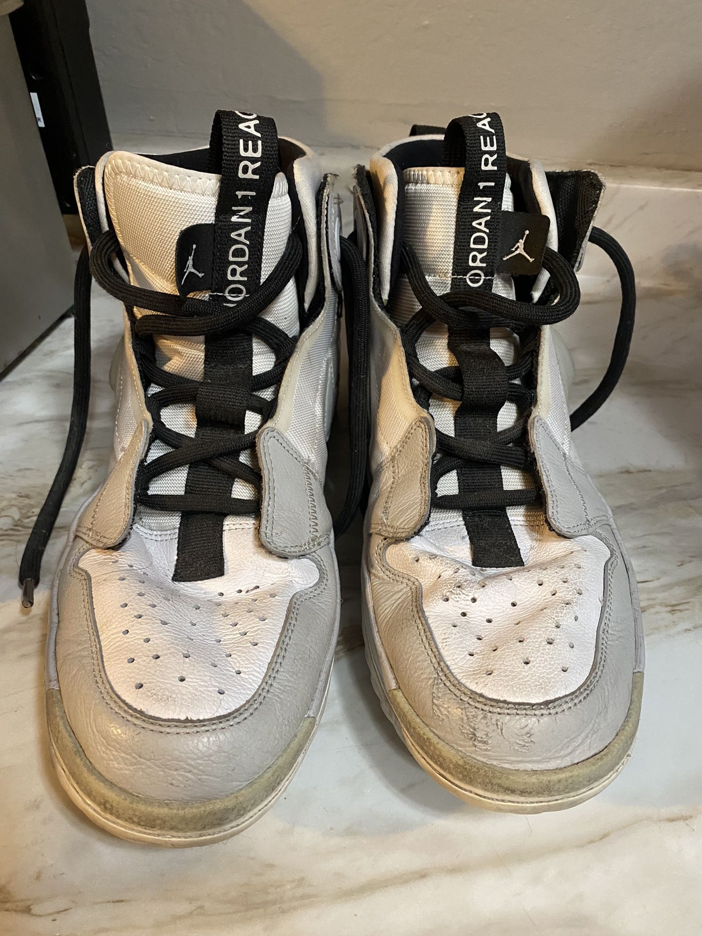 jumpman jordan 1 react grey fog used