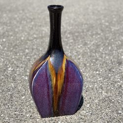 $55 – Mid-Century Style Ceramic Vase with Iridescent Glaze
