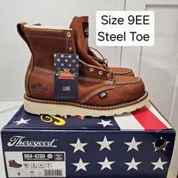 Thorogood Steel Toe Work Boots Size 9EE
