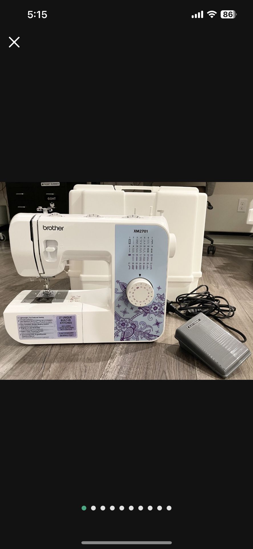 Brother Sewing Machine XM2701 w/ Hard Case