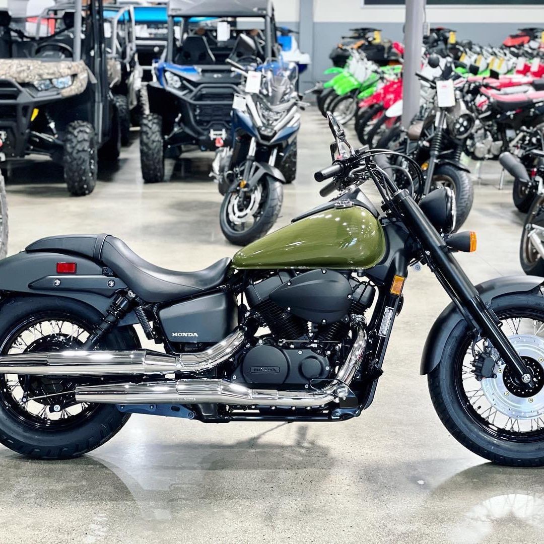 2023 Honda Shadow Phantom (Adventure Green) Cruiser Bike (Model #: VT750C2BLP)