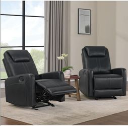 Upholstered Recliner Glider Nursery Chair Reclining Performance Fabric Rocker.