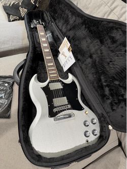2025 Gibson SG Electric Guitar - Silver Sparkle