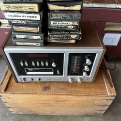 Tape Player 8 Track Radio With Tapes