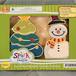 New Christmas Wooden Chunky Puzzle
