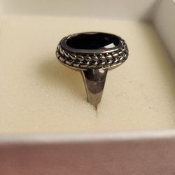 Genuine Onyx Sterling Silver Ring