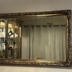 45 Year Old Barker Brothers Gold Leafed Antique Mirror 