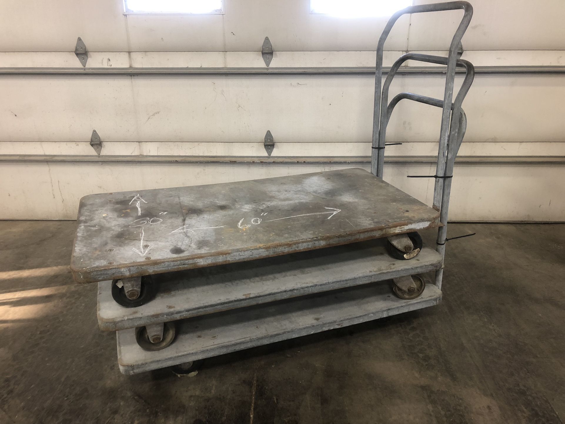 Flat Deck Cart With Handle