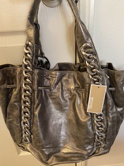 Michael Kors tote in nickel new with tags