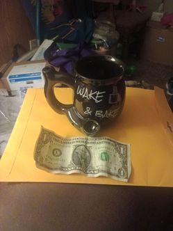 Wake & Bake Coffee Mug & Pipe