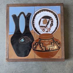 Ceramic Art Tile Sandra & Adrian Fry Tiles American Indian Folklore
