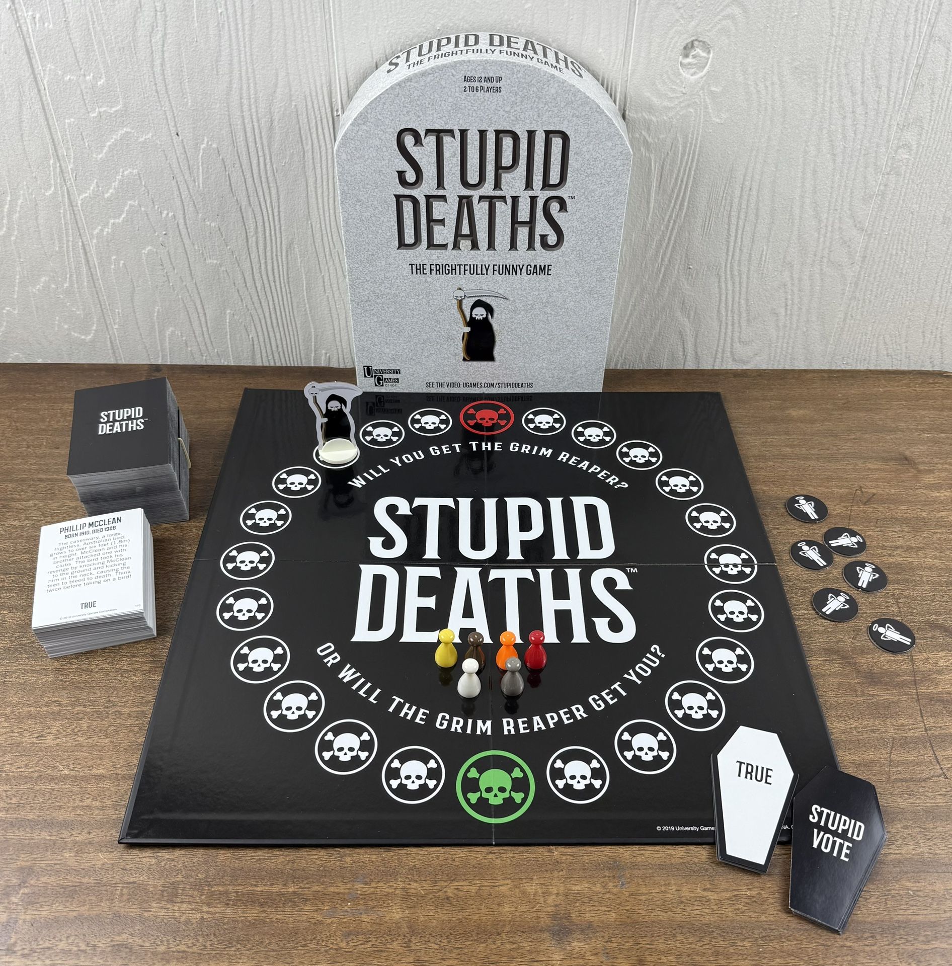 University Games | Stupid Deaths The Frightfully Funny Party Game for Ages 12 & Up**COMPLETE