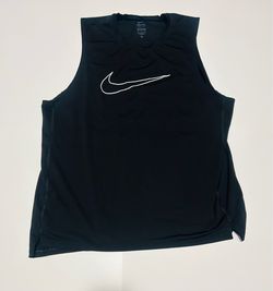 Nike Tank Top Mens Size XXL Black Swoosh Graphic Sleeveless Athletic Gym Shirt