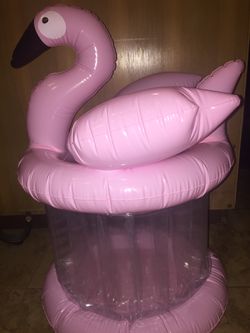 Pink Inflatable Flamingo Cooler [$15 obo]