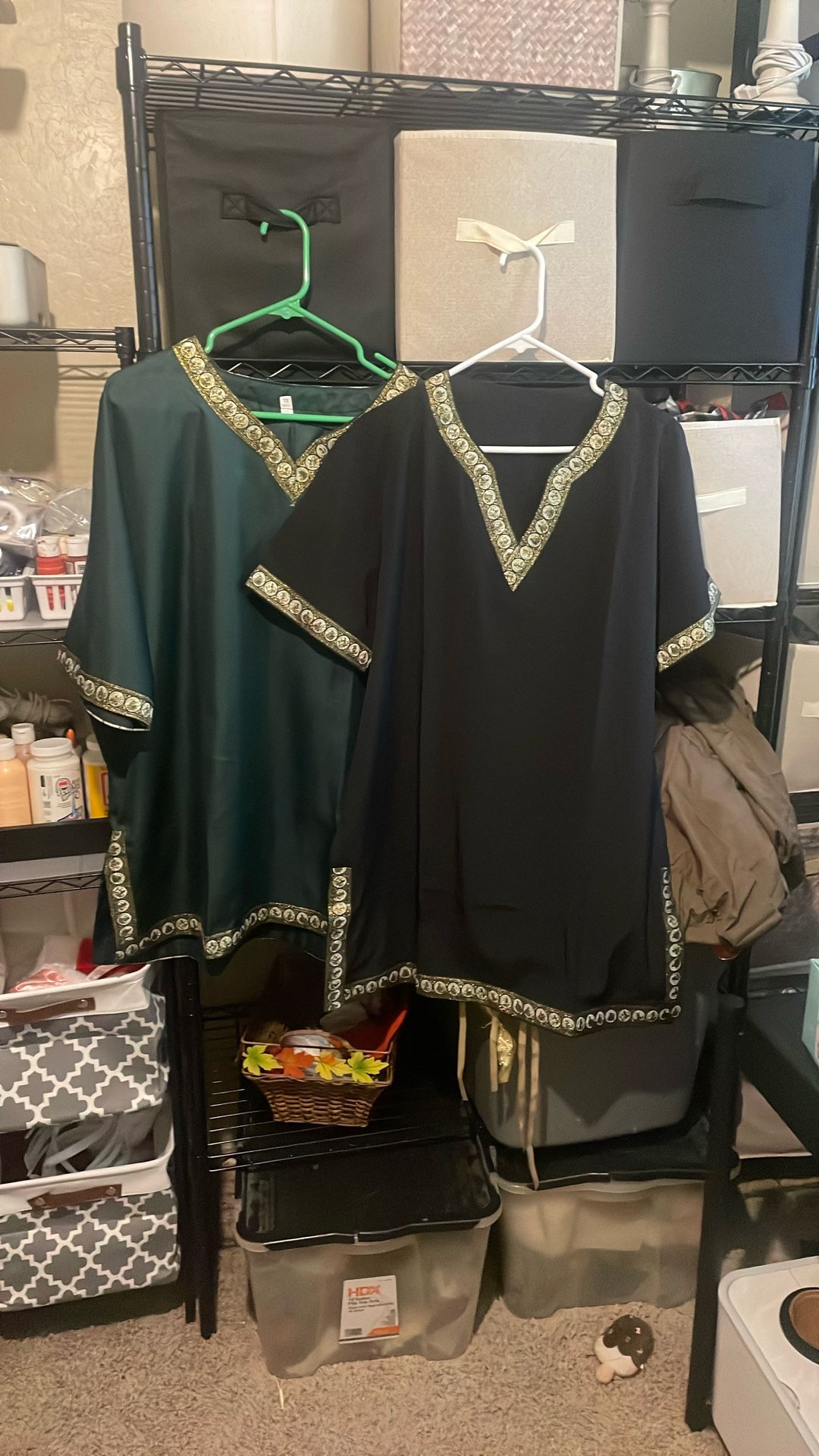 Two Renaissance Men’s Shirts One Black One Green