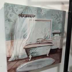 BATHROOM NICE PAINTINGS - 2 Frames For 25$ Like New 