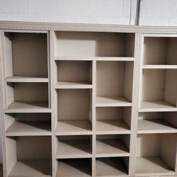 Large Customized  Bookcase Or Display With Wheels Hard Wood 