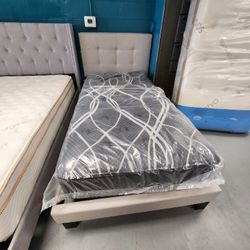 Twin Bed Frame With Mattress 
