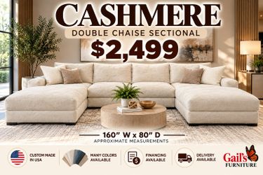 CASHMERE Custom Double Chaise Sectional