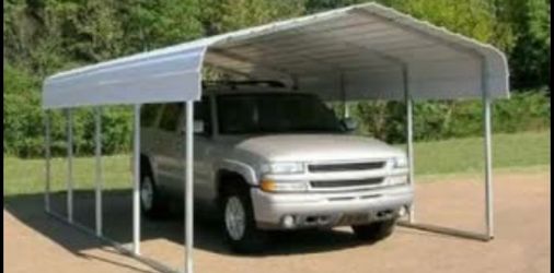 12x20 Steel Carport with metal roof